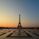 France - Paris - Trocadero - View of Eiffel Tower