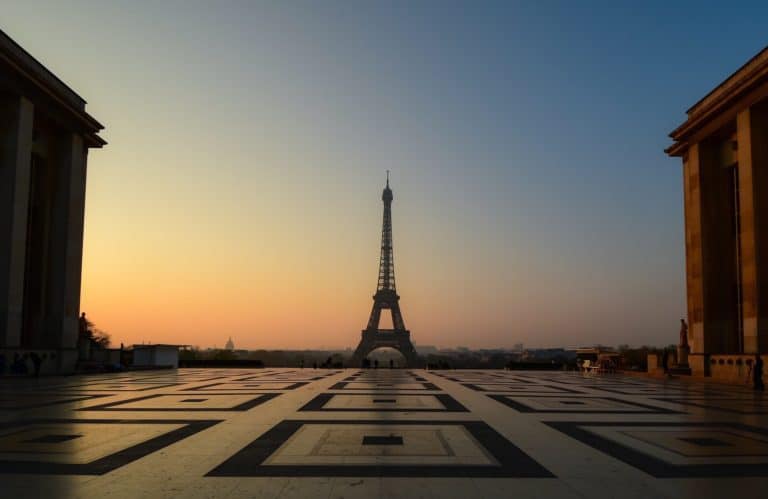 France - Paris - Trocadero - View of Eiffel Tower