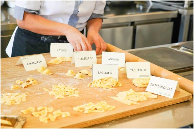 Italy - Emilia Romagna - Forlimpopoli - Casa Artusi-Different pasta types with labels