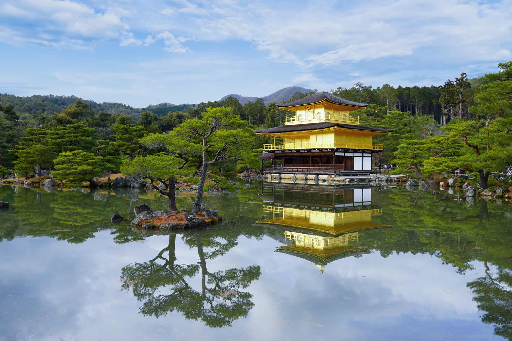 Japan - Kyoto - Kinkakuji Golden Pavilion Lake View