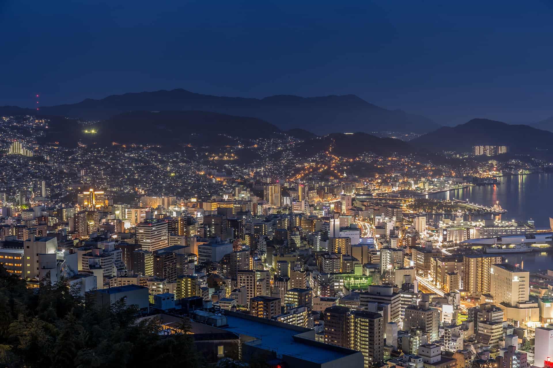 Japan - Nagasaki - Night city view