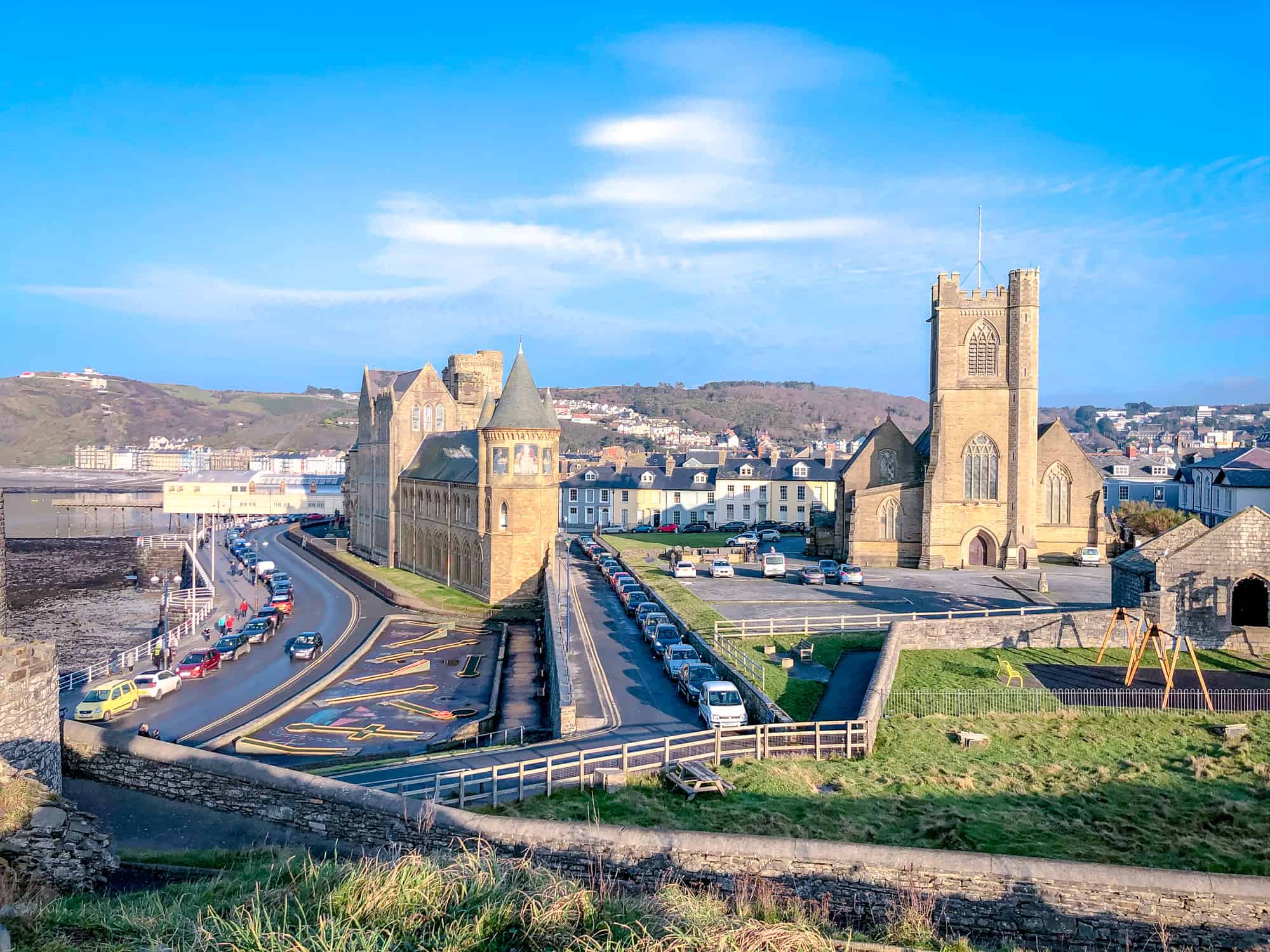 Wales - Aberystwyth City View in sunshine