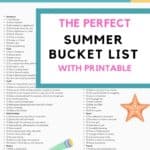 Perfect summer bucket list printable cover image