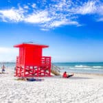 Summer bucket list ideas - lifeguard hut on the beach near Sarasota