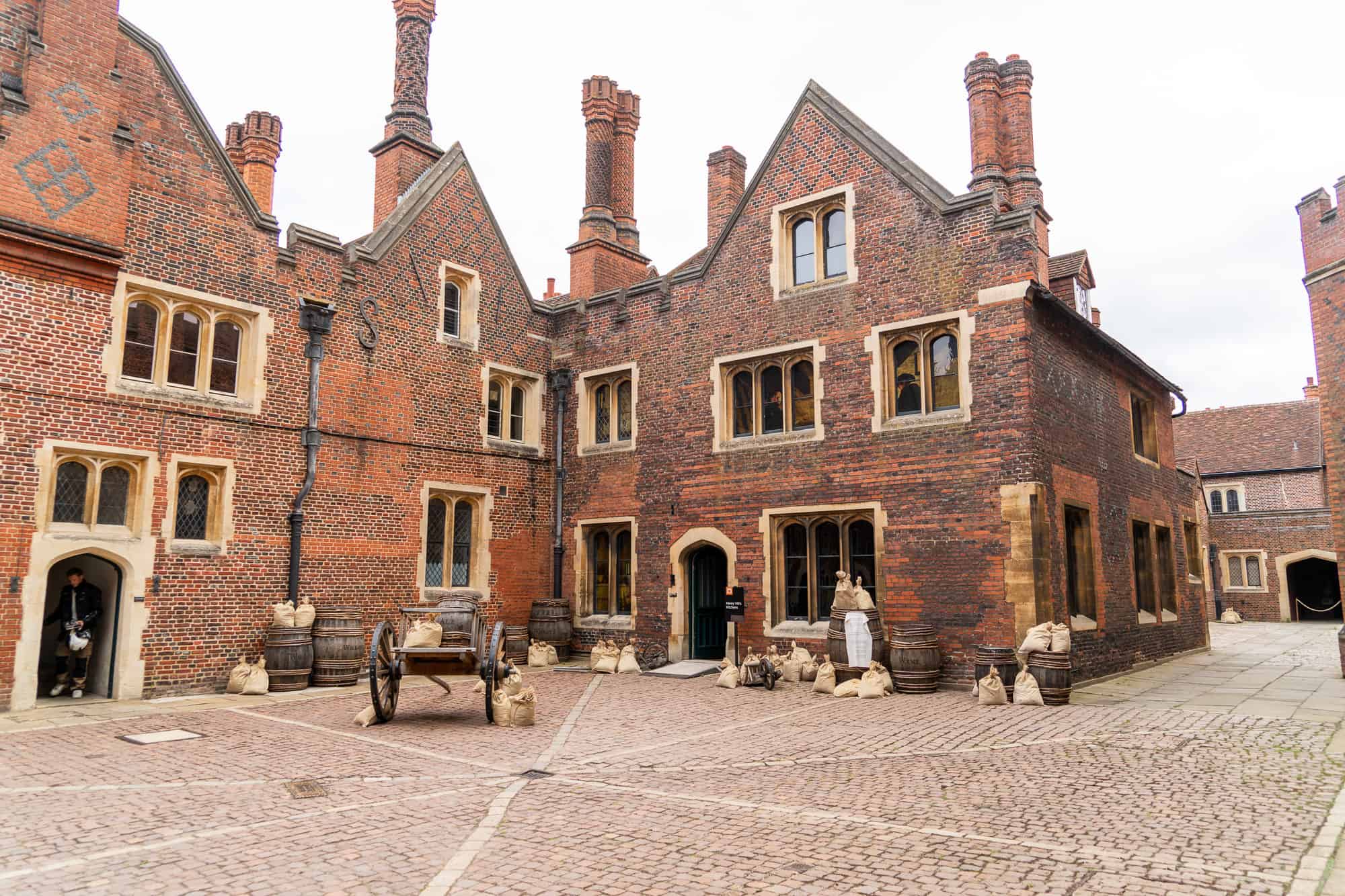 England - Hampton Court Palace Tudor kitchens entrance