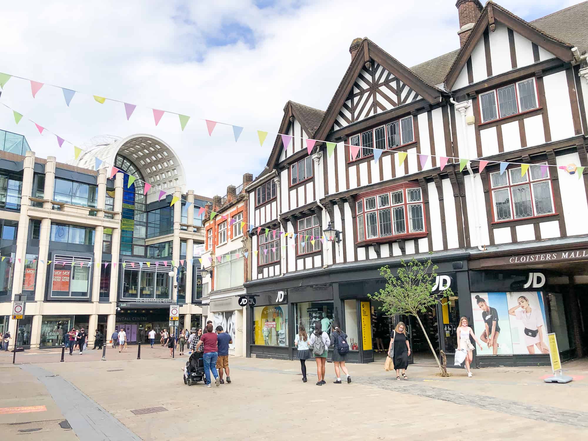 England - Kingston upon Thames - Street scenes with Bentall Centre and Tudor Facade buildings