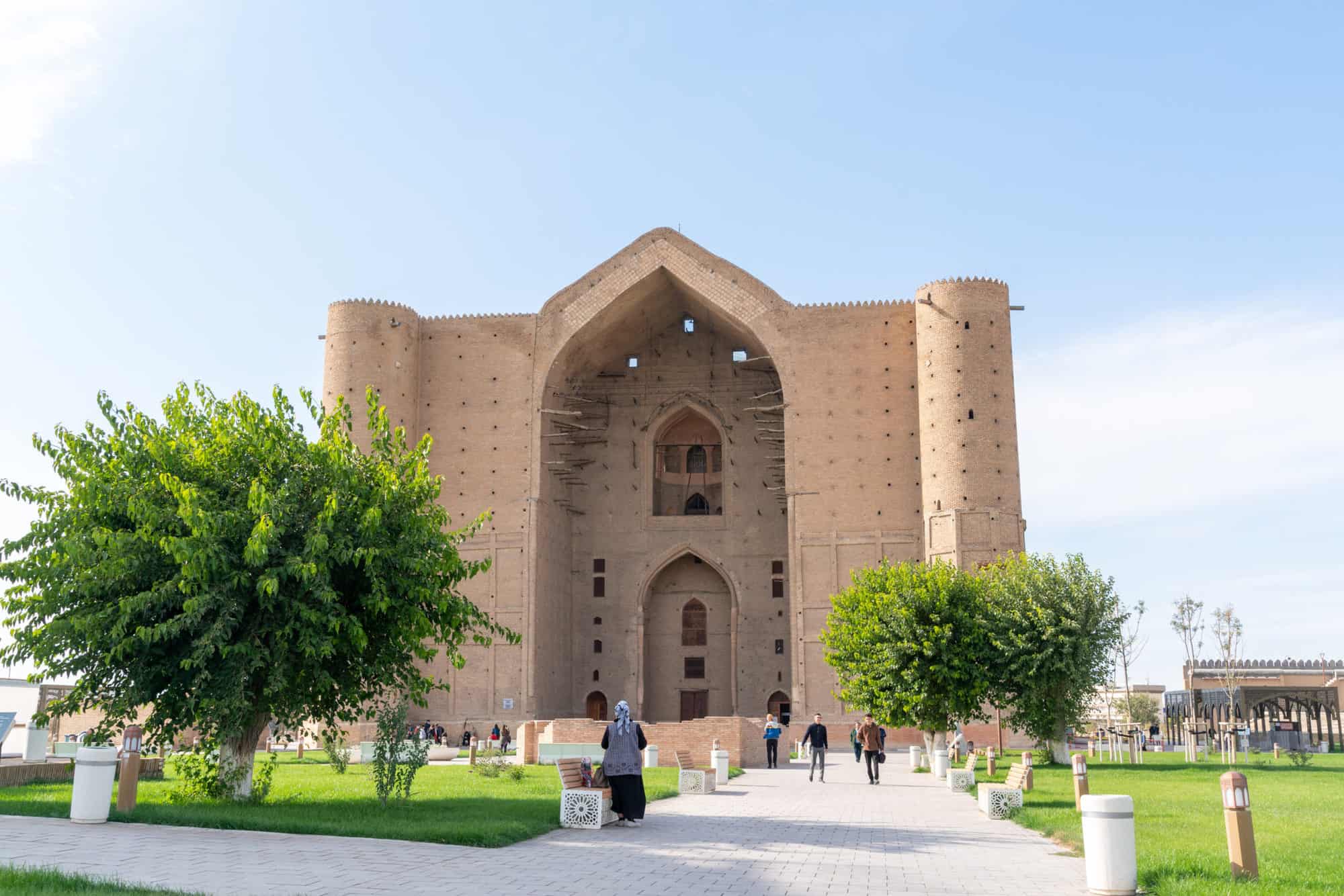 Kazakhstan - Turkistan - Mausoleum Khoja Ahmed Yasawi - Entrance from afar