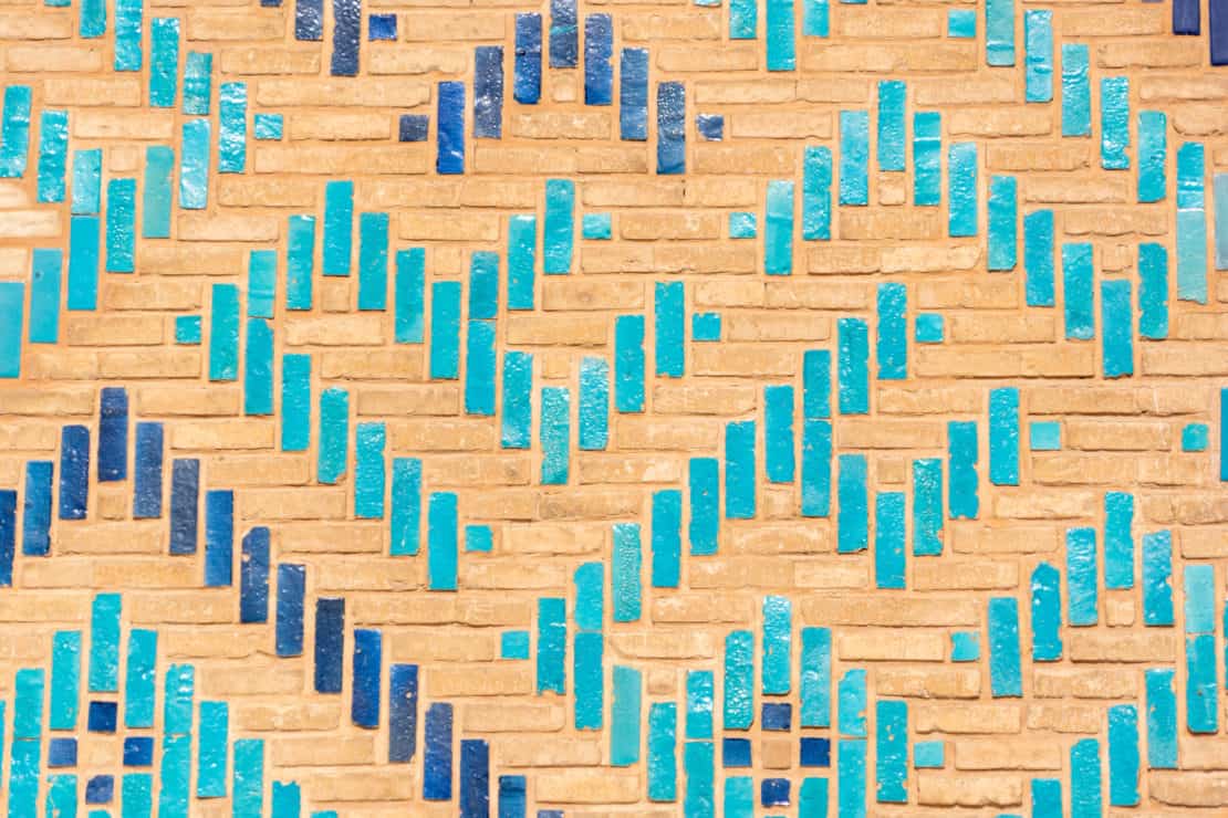 Kazakhstan - Turkistan - Mausoleum Khoja Ahmed Yasawi - Glazed ceramic tiles