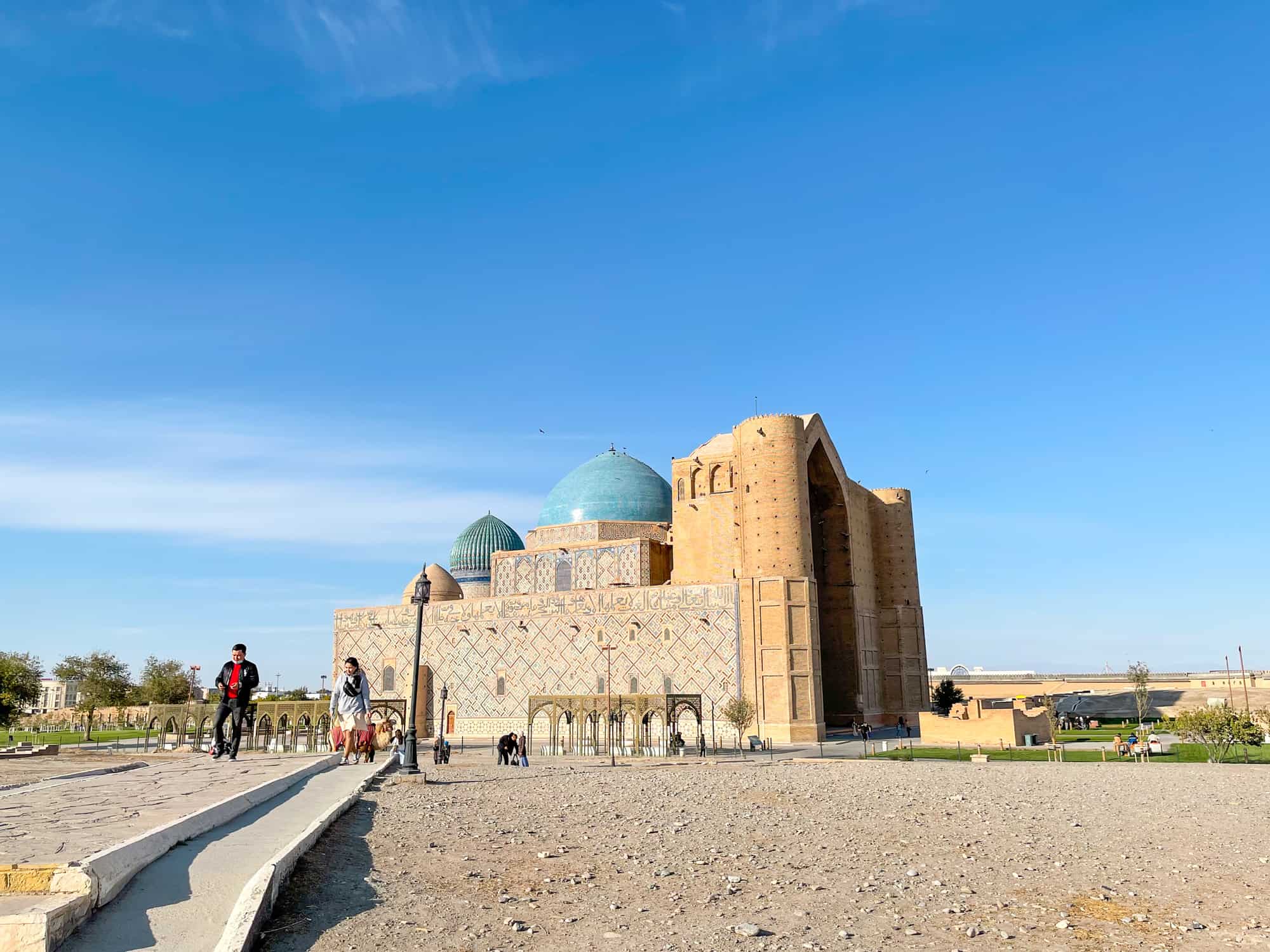Kazakhstan - Turkistan - Mausoleum of Khoja Ahmed Yasawi from afar