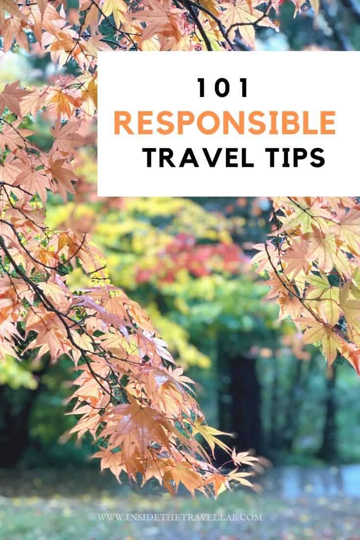Responsible travel tips