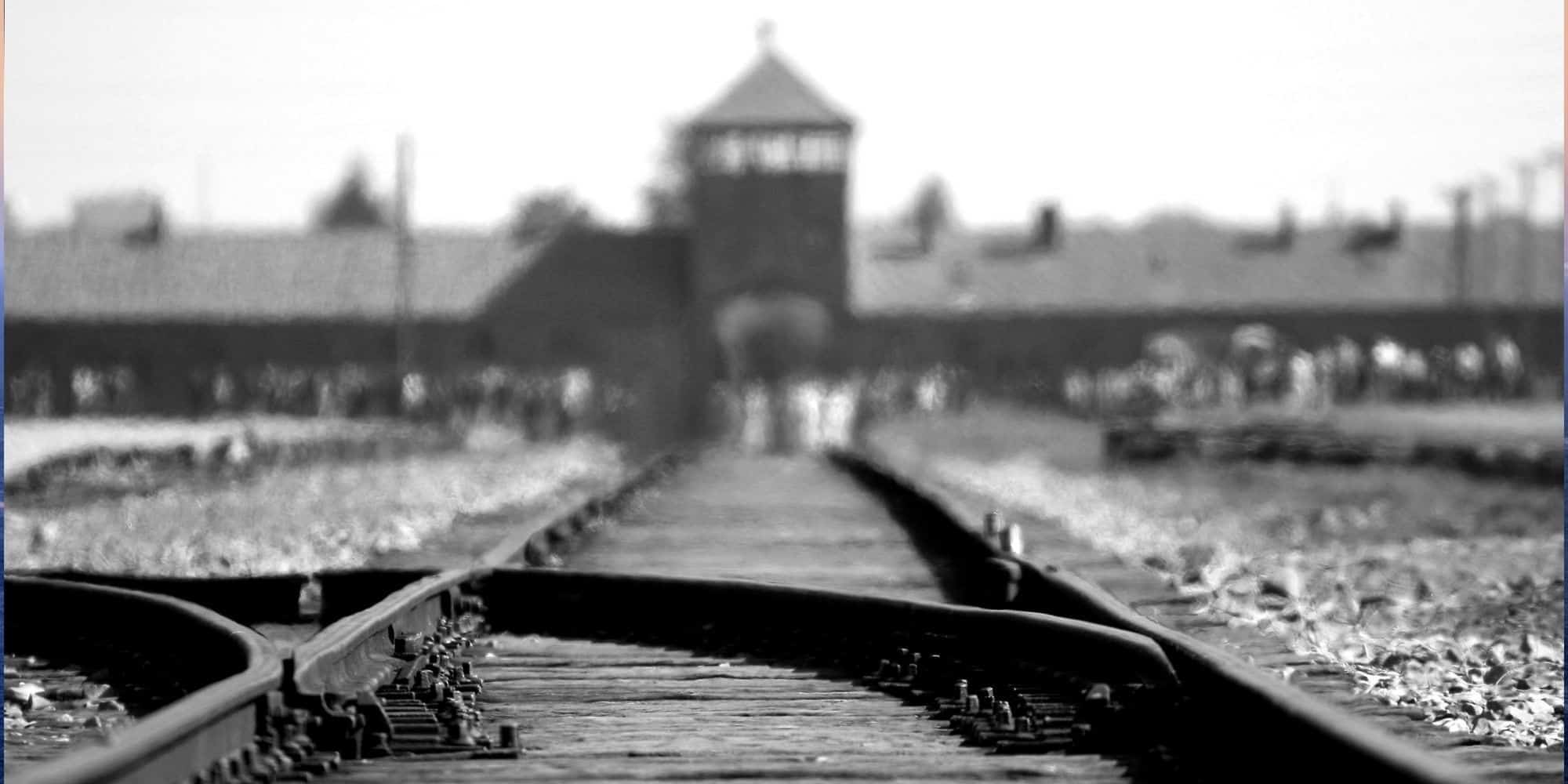 Dark tourism - train tracks to Auschwitz Birkenau