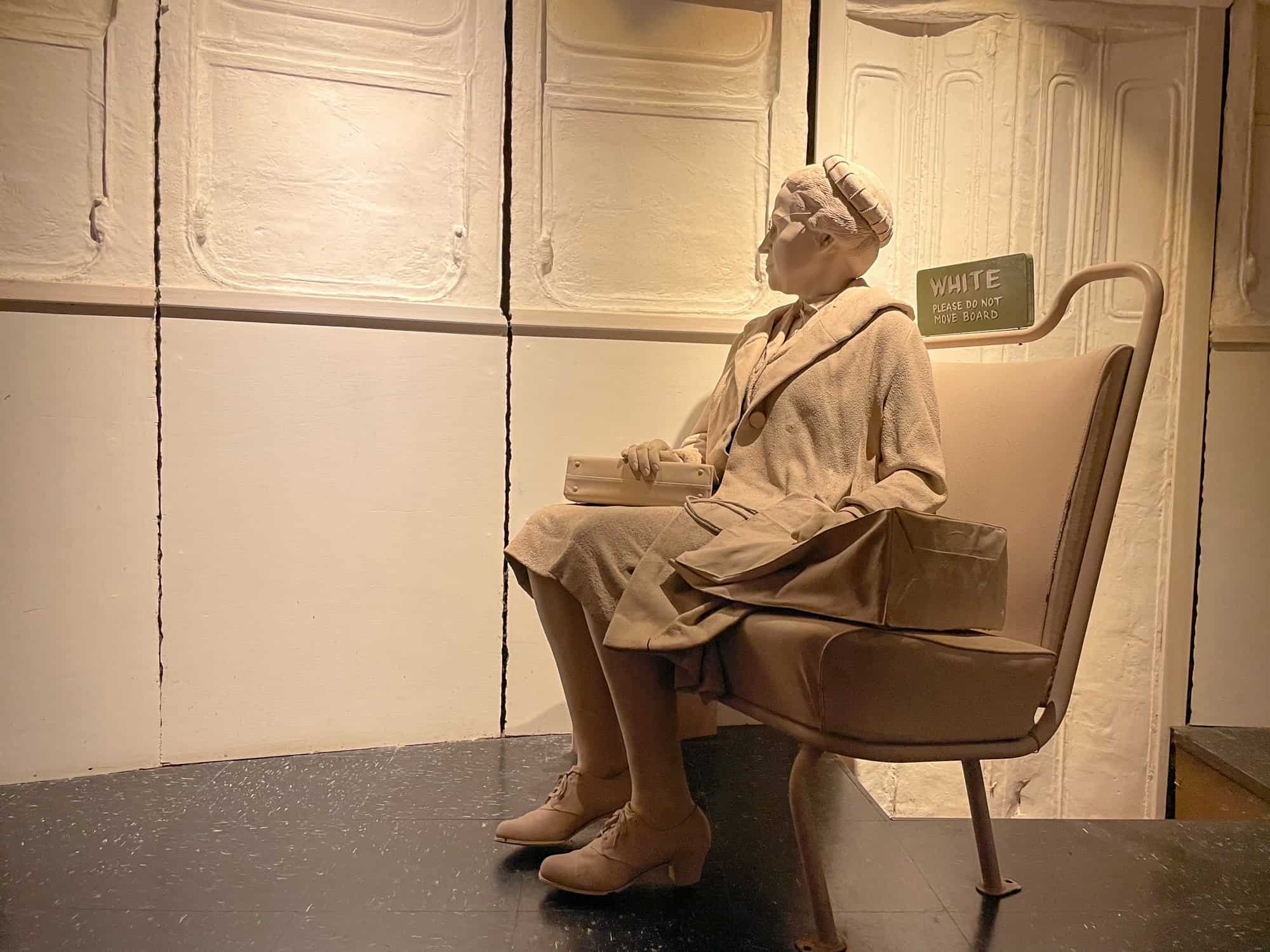 Rosa Parks sculpture at the Birmingham Civil Rights Institute in Alabama