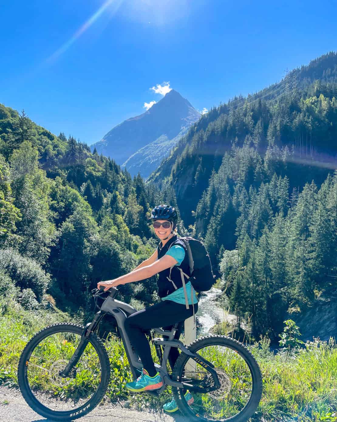 Switzerland - Verbier ebike experience - Abigail King cycling in the mountains