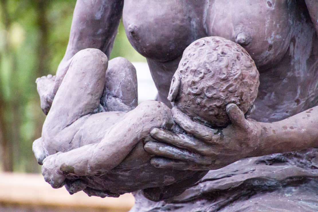 Dark tourism - Whitney Plantation brings the past to live with a statue of a woman burying her baby