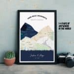 Custom and personal map as an ideal gift for hikers