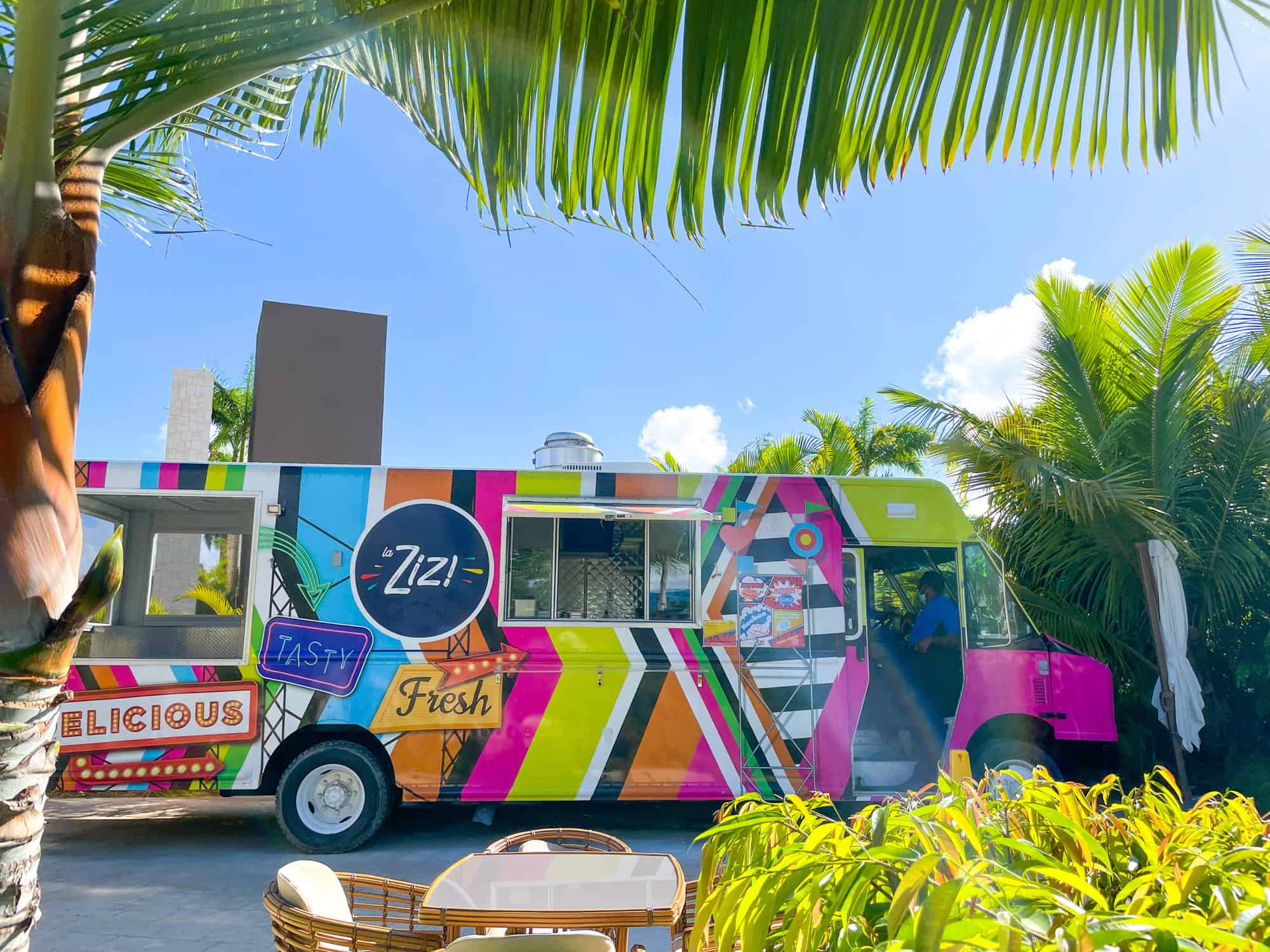 Dominican Republic - Hyatt Ziva street food van in waterpark