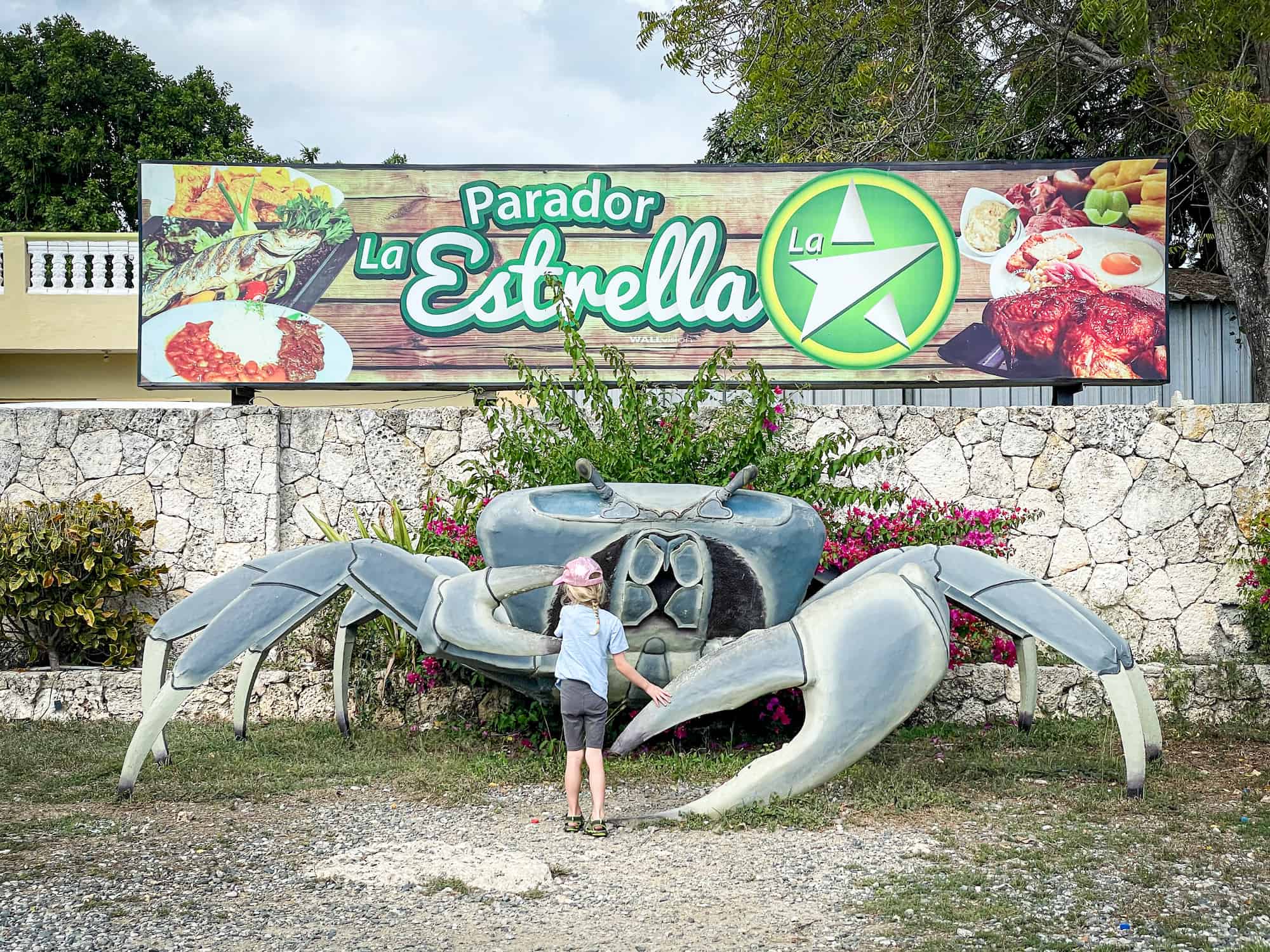 Dominican Republic - Parador Estrella child with giant crab