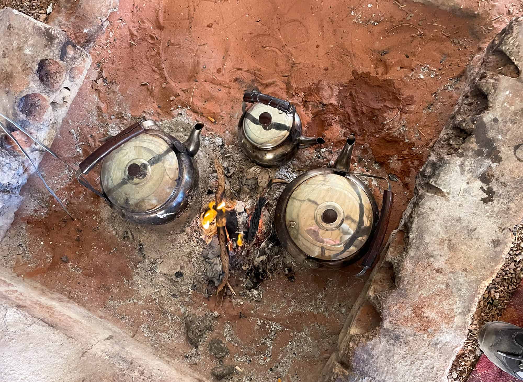 Jordan - Wadi Rum - Coffee pots on open fire