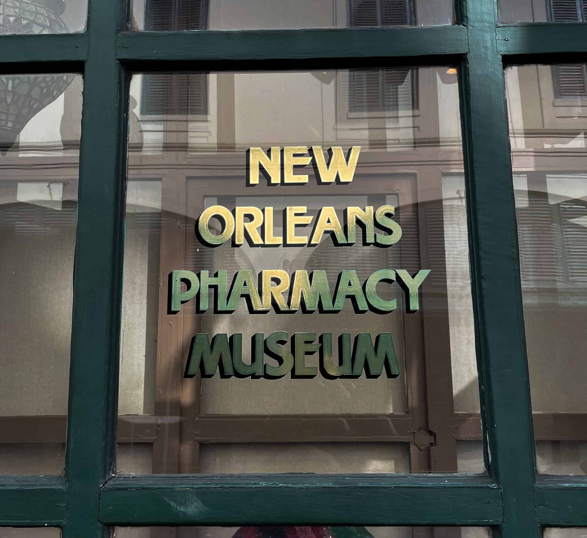 USA - Louisiana - New Orleans - Pharmacy Museum - Golden letters sign