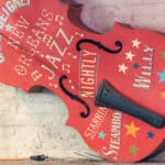 USA - New Orleans - Cafe Beignets Musical Legends Park Guitar