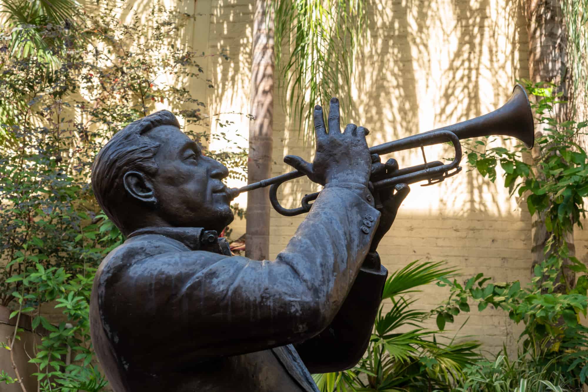 USA - New Orleans - Cafe Beignets Musical Legends Park Sculpture
