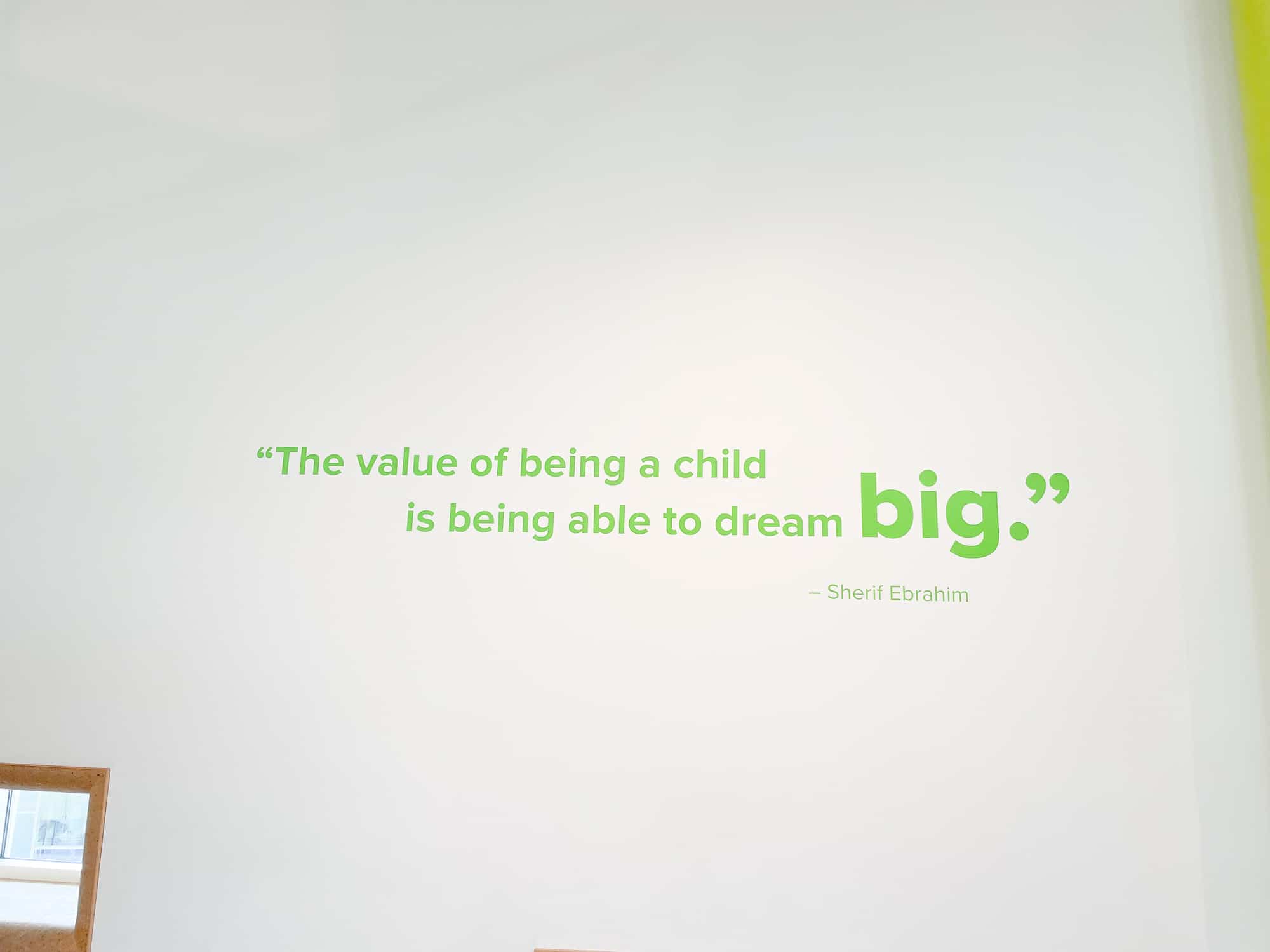 USA - New Orleans - Louisiana Children Museum - the value of being a child is being able to dream big