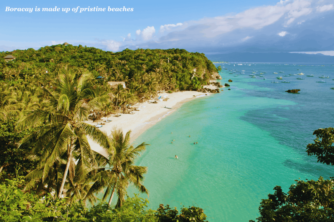 Palm-fringed coastline in the Philippines - Philippines bucket list 