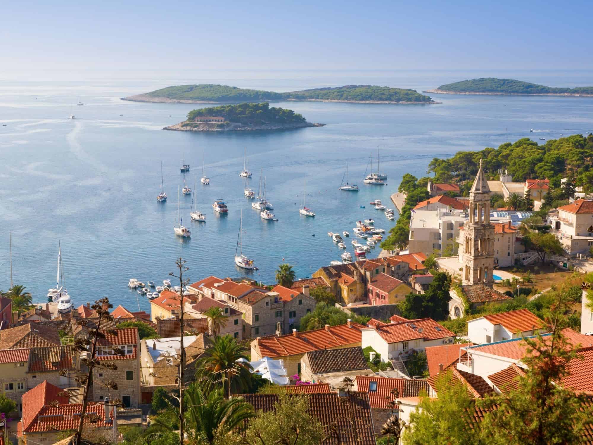 Best sailing Europe destinations - Dalmatian coast skyline view