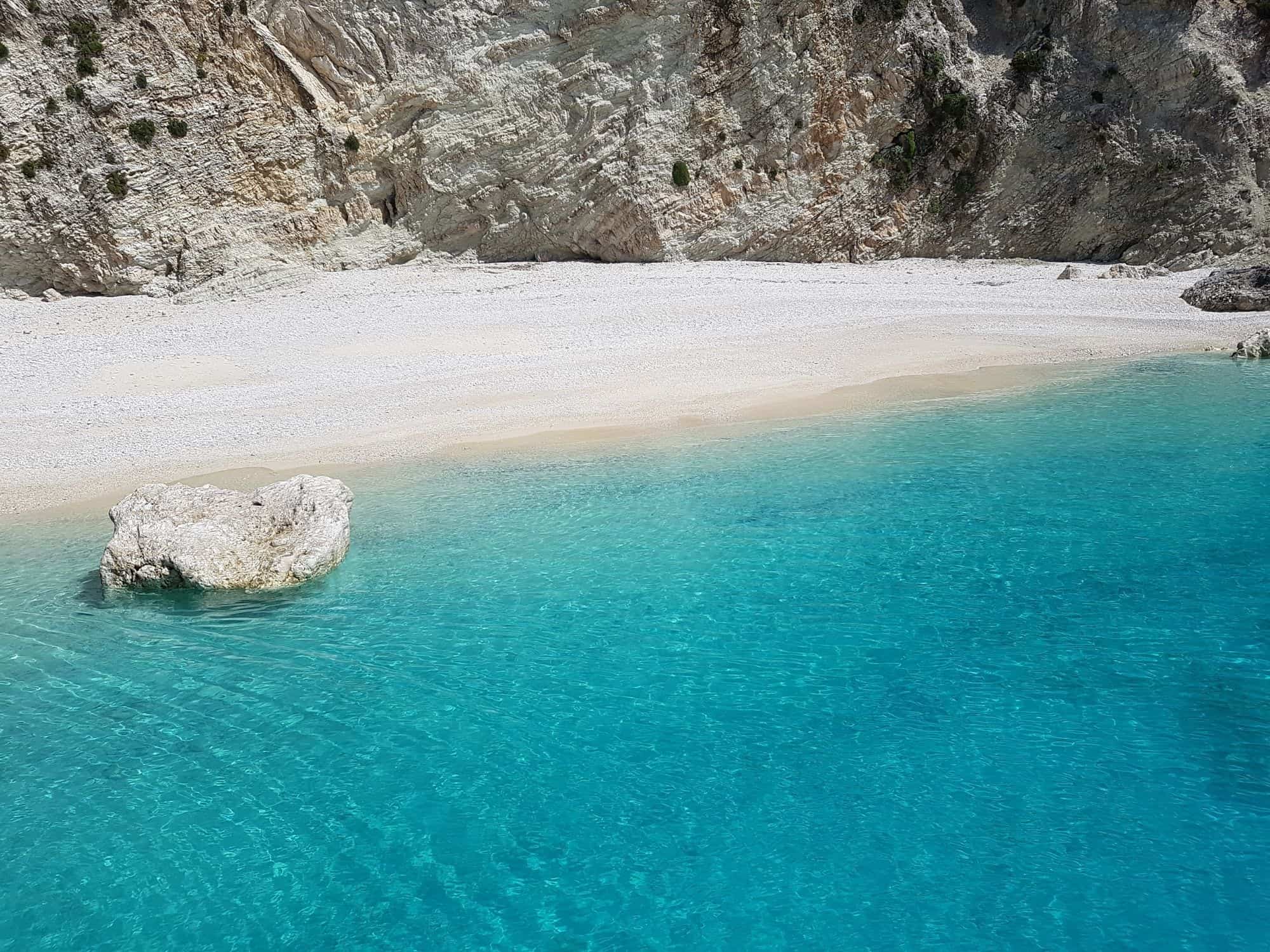 Best sailing Europe destinations - Ionian Islands clear water and white sand beach