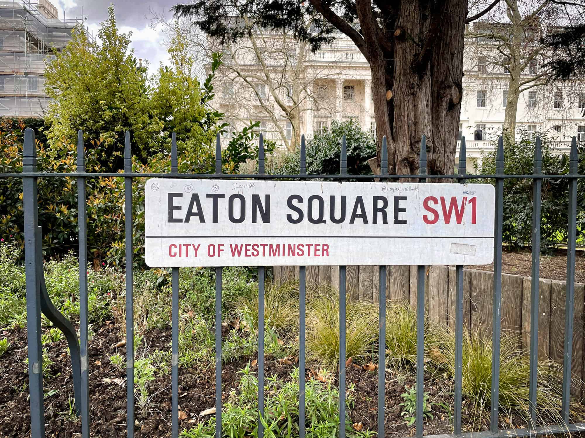UK - England - London - Belgravia - Eaton Square Sign