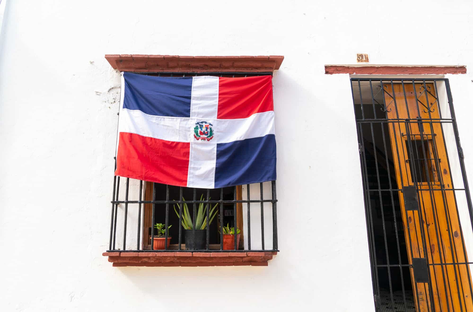 Dominican Republic Flag in Santo Domingo - La Bandera