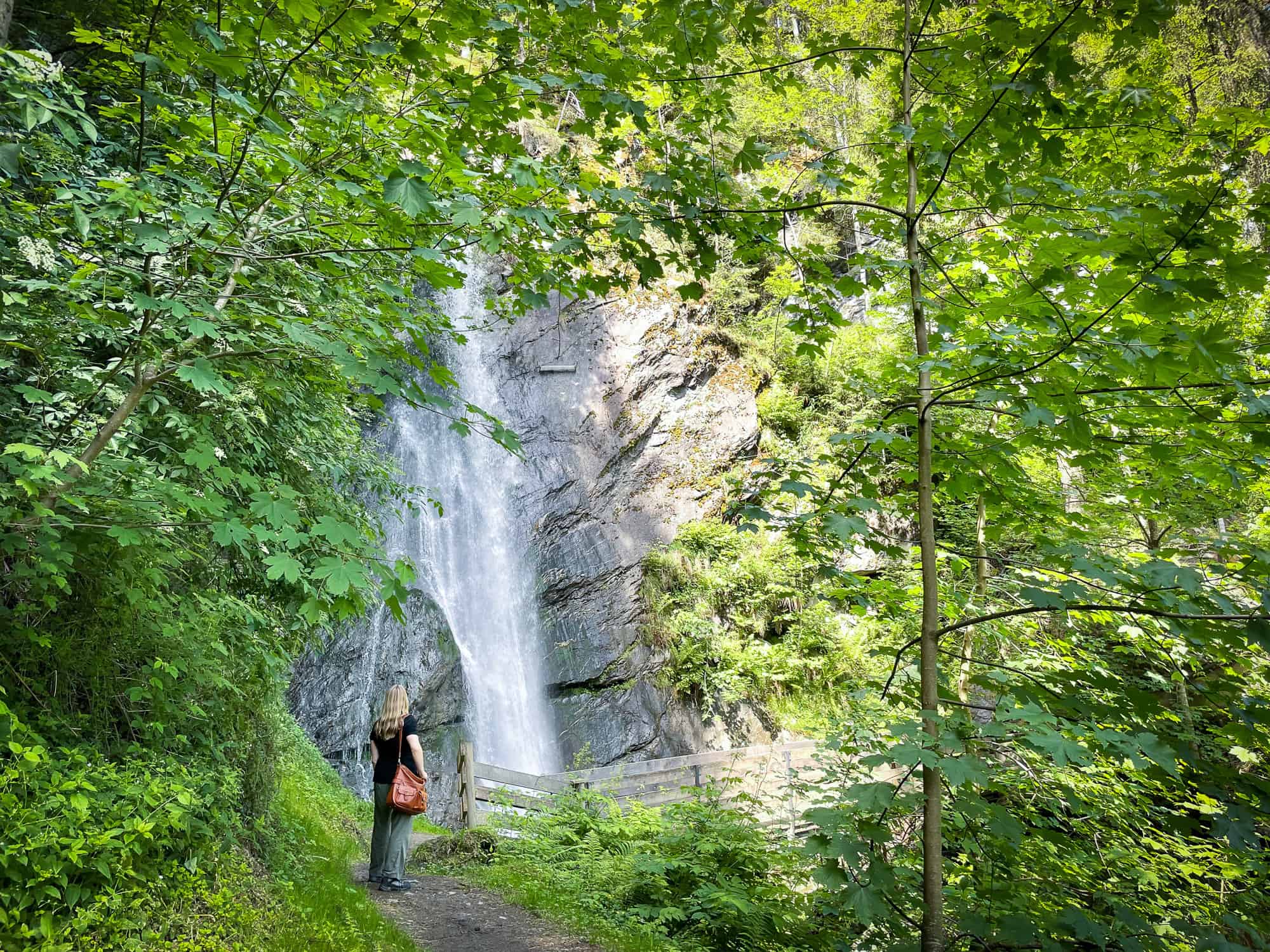 Austria - Zillertal - Abigail King by a waterfall