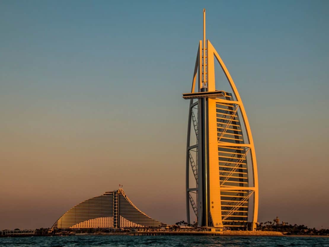 Burj Khalifa sunset view - rent a car in Dubai