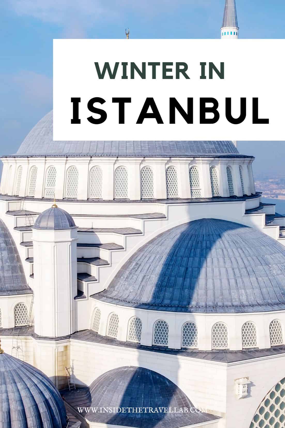Travel guide to winter in Istanbul cover image of city skyline