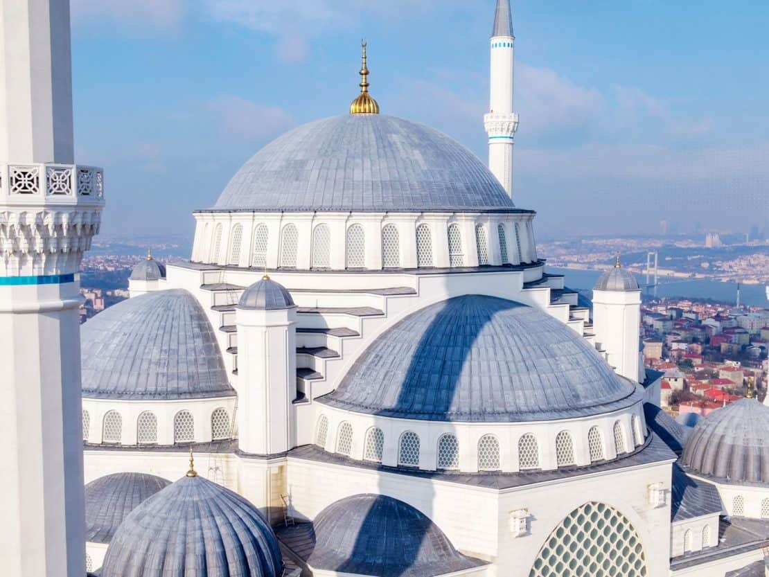 Istanbul in winter things to do - visit the new Camlica Mosque with rooftops