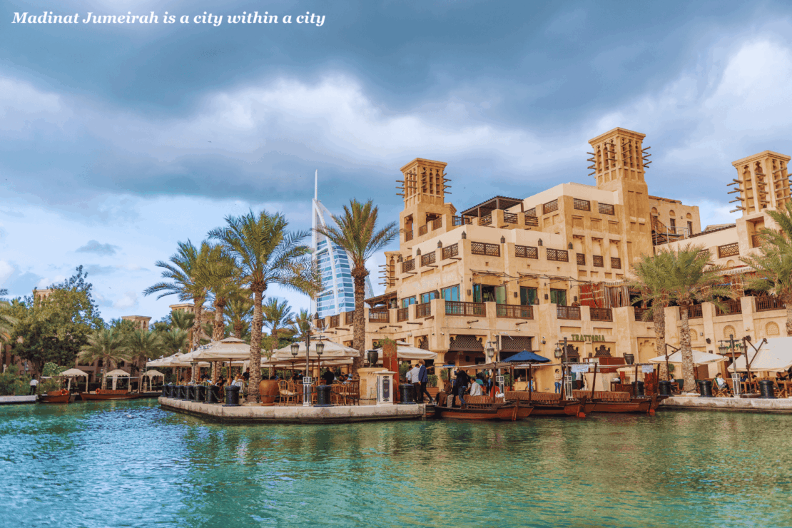 Buildings in Madinat Jumeirah - best hidden gems in the U.A.E