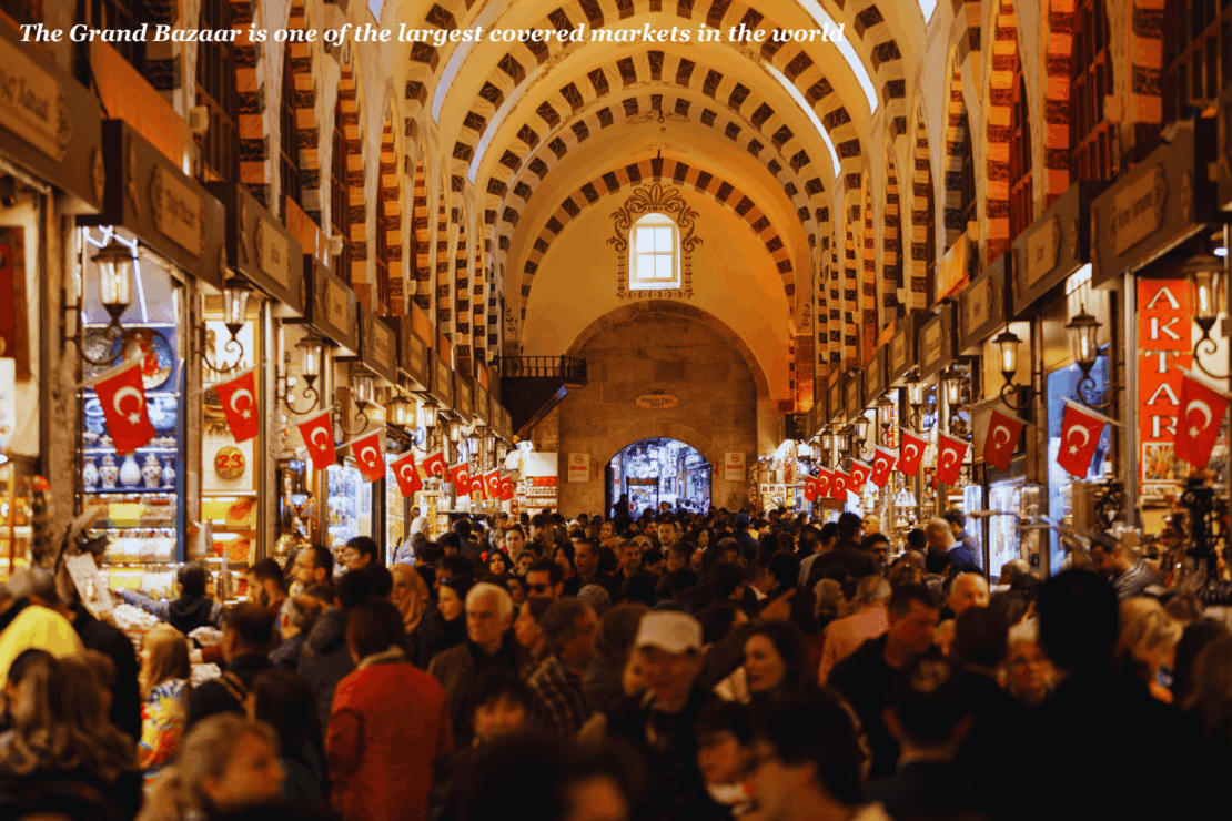 People shopping in Istanbul's Grand Bazaar - Istanbul in Winter