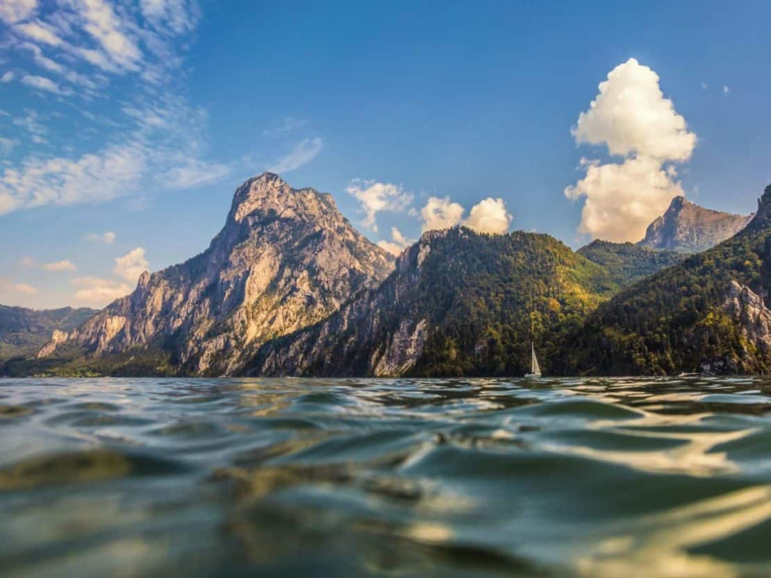 beautiful lakes in Austria Traunsee