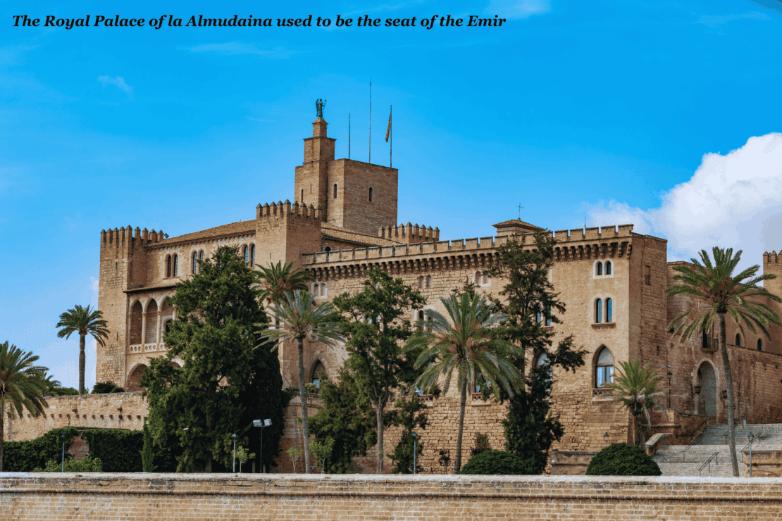 Royal Palace of la Amuldaina on a clear day - one day in Palma de Mallorca
