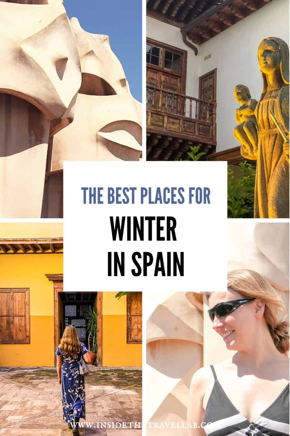 Collage of images from winter in Spain