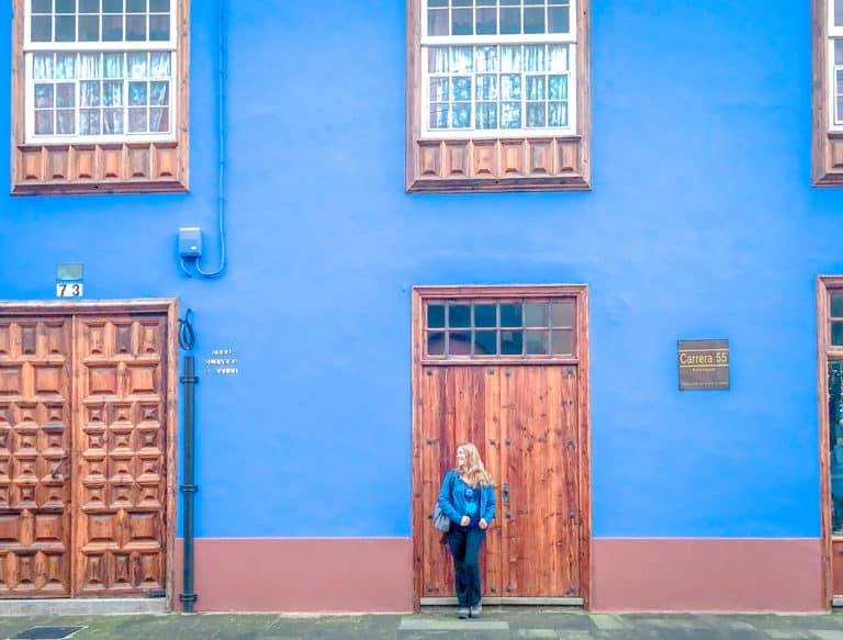 Spain - Tenerife - Santa Cruz - Blue wall Abigail King in Spain in winter