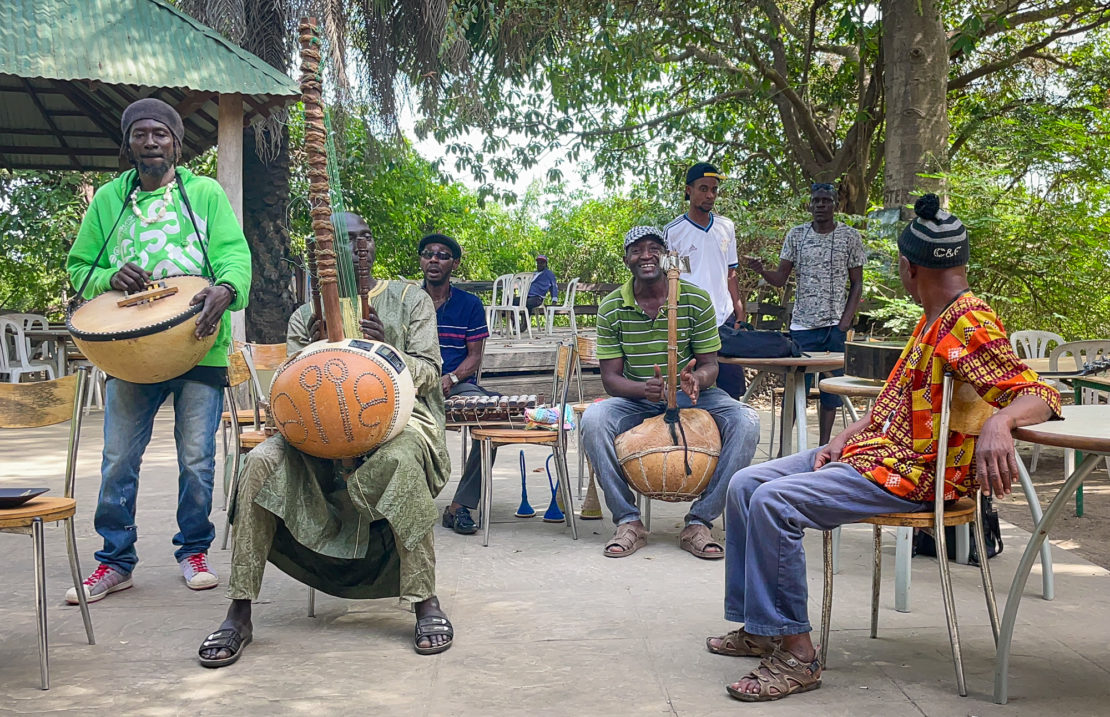 Traditional Gambian band making music