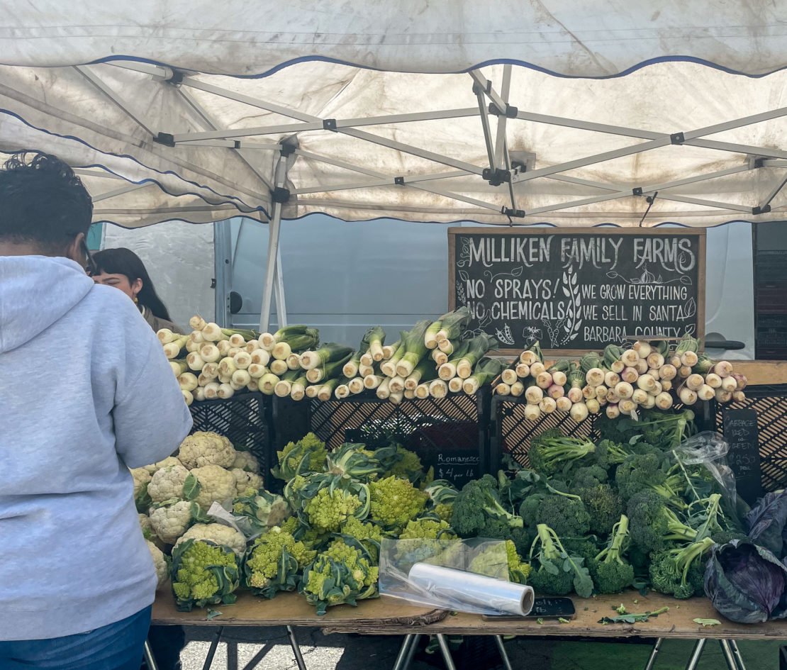 Vegetable stall at Santa Monica Farmer market