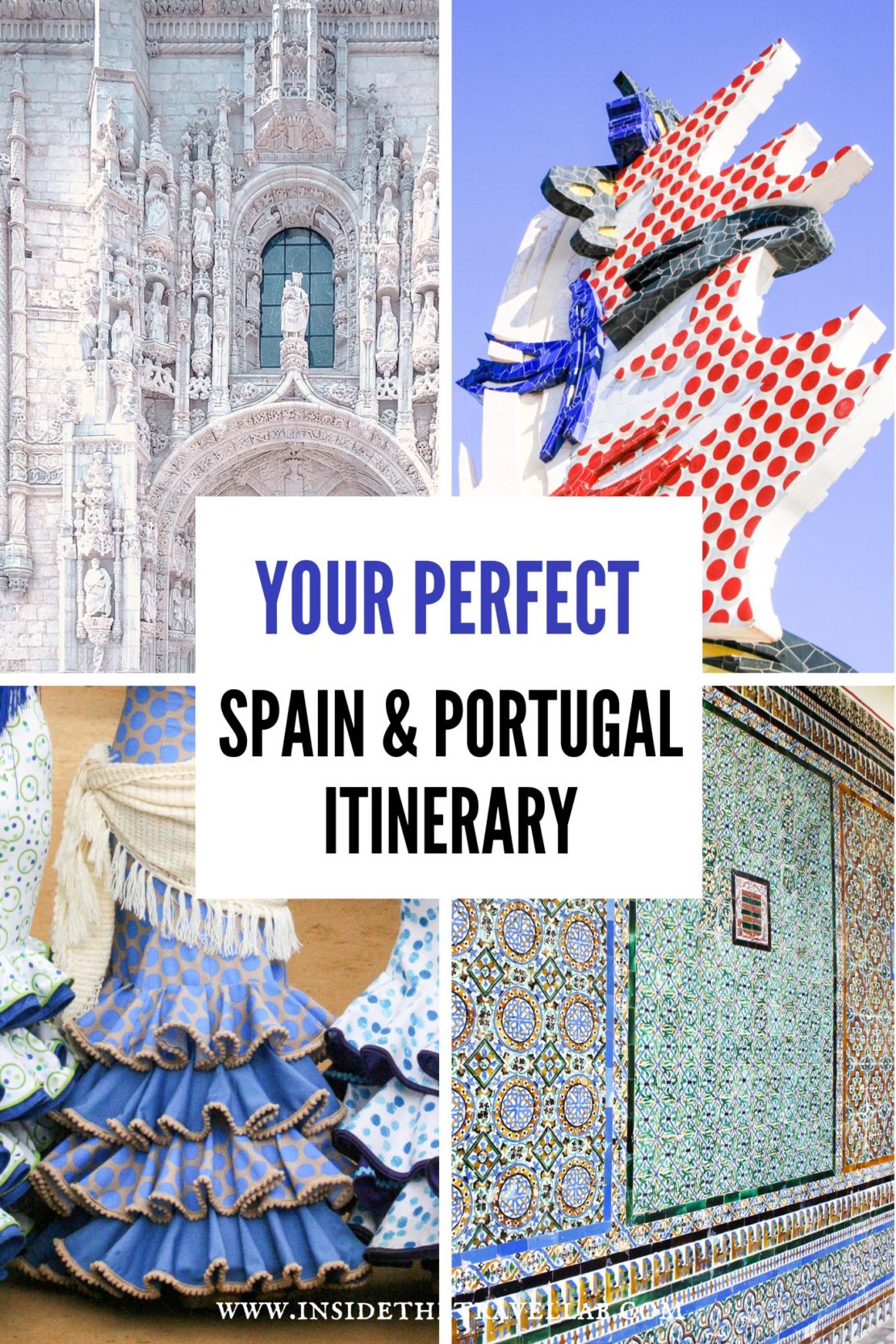Spain and Portugal itinerary planner cover image for Pinterest