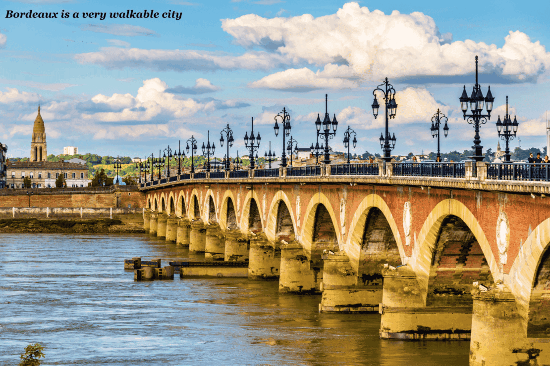 Bridge across the river - Bordeaux itinerary