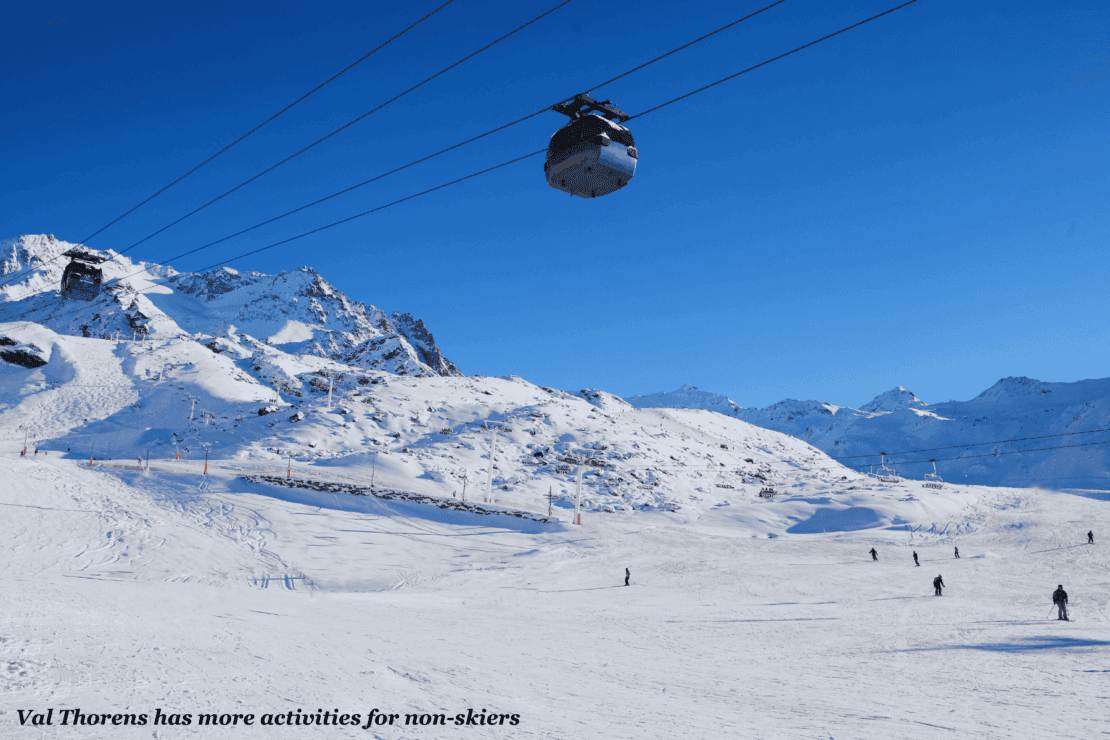 Cable car in Val Thorens, France - Meribel vs Val Thorens