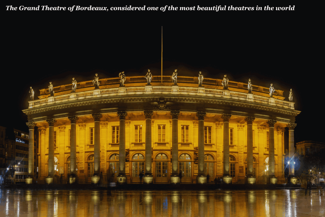 Grand Theatre at night - Bordeaux itinerary