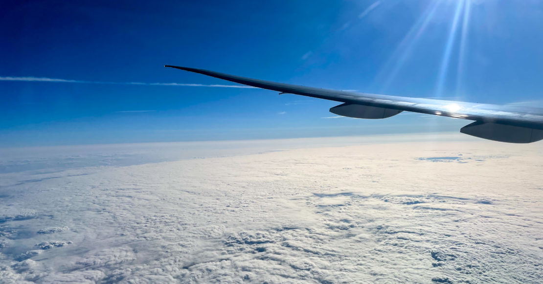 View from the skies when flying between London and the US