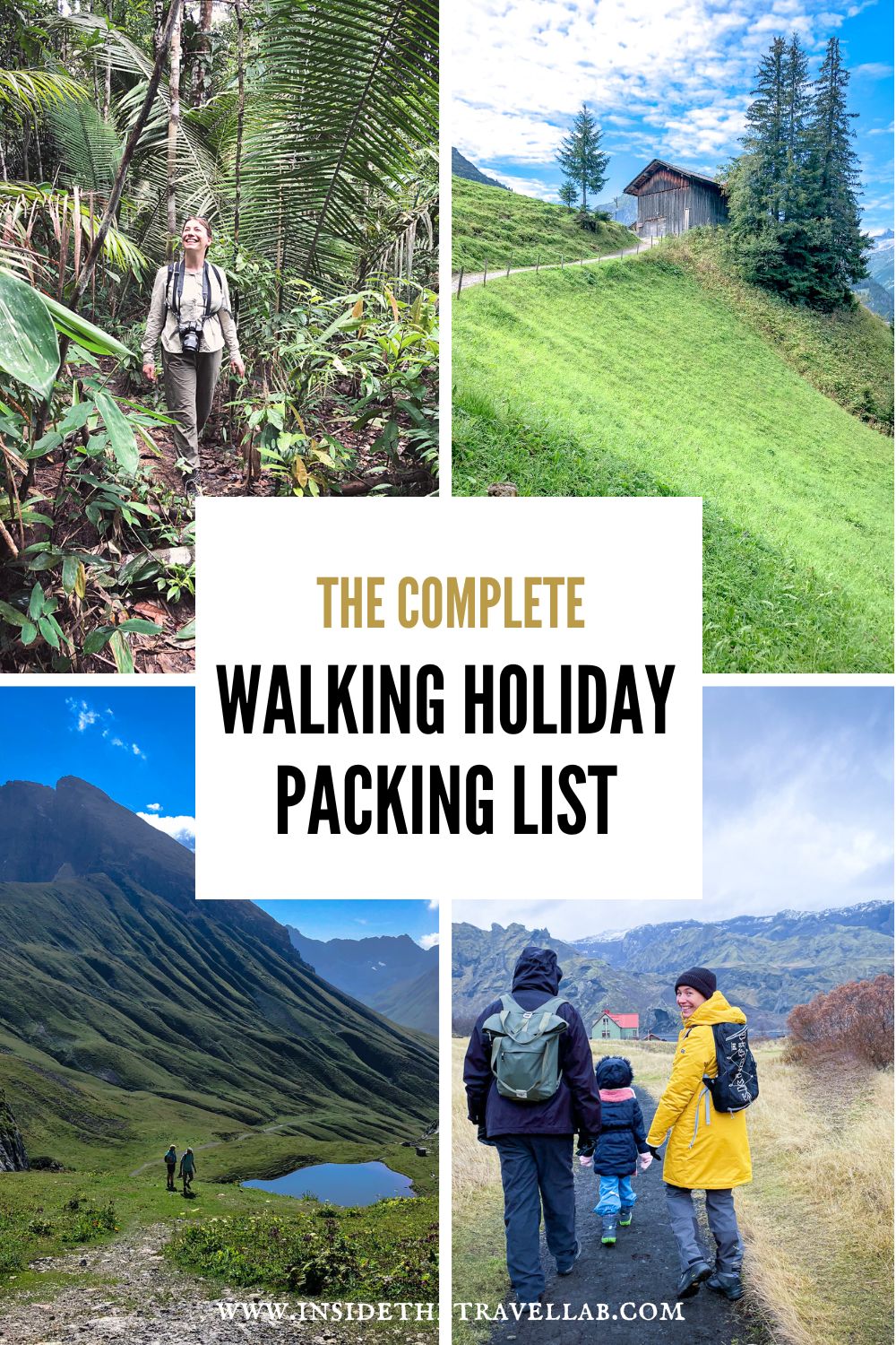 The complete walking holiday packing  list pdf cover image