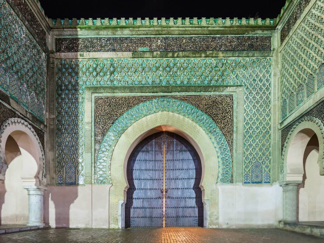 The Bab Mansour Gate in Meknes Morocco